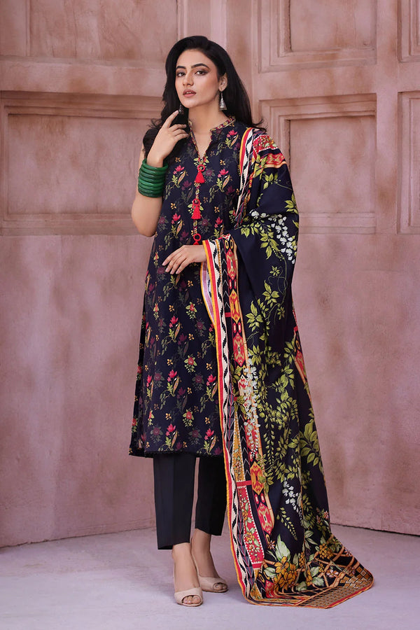 2PC Unstitched Printed Lawn Shirt and Dupatta KSD-2656 Printed KHAS STORES 