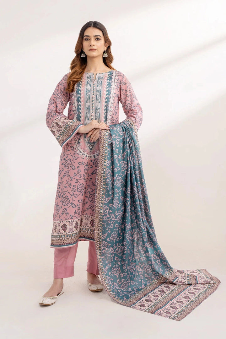 2PC Unstitched Printed Lawn Shirt and Dupatta KSD-3228 Printed KHAS STORES 