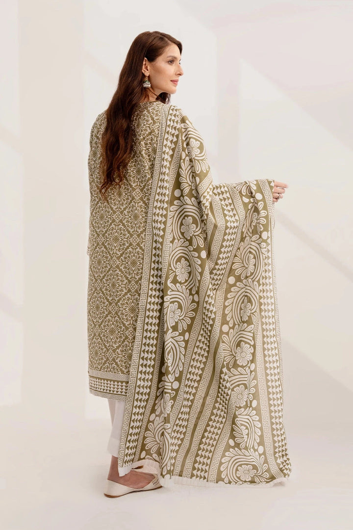2PC Unstitched Printed Lawn Shirt and Dupatta KSD-3229 Printed KHAS STORES 