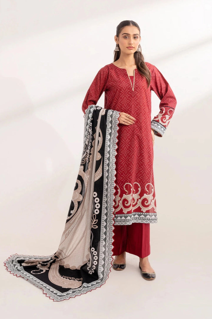 2PC Unstitched Printed Lawn Shirt and Dupatta KSD-3231 Printed KHAS STORES 