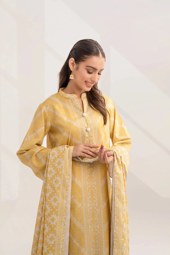 2PC Unstitched Printed Lawn Shirt and Dupatta KSD-3232 Printed KHAS STORES 