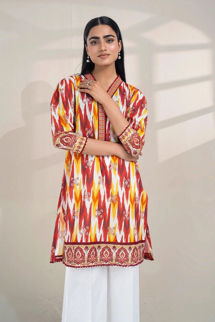 2PC Unstitched Printed Lawn Shirt and Dupatta KSD-3385 Printed KHAS STORES 