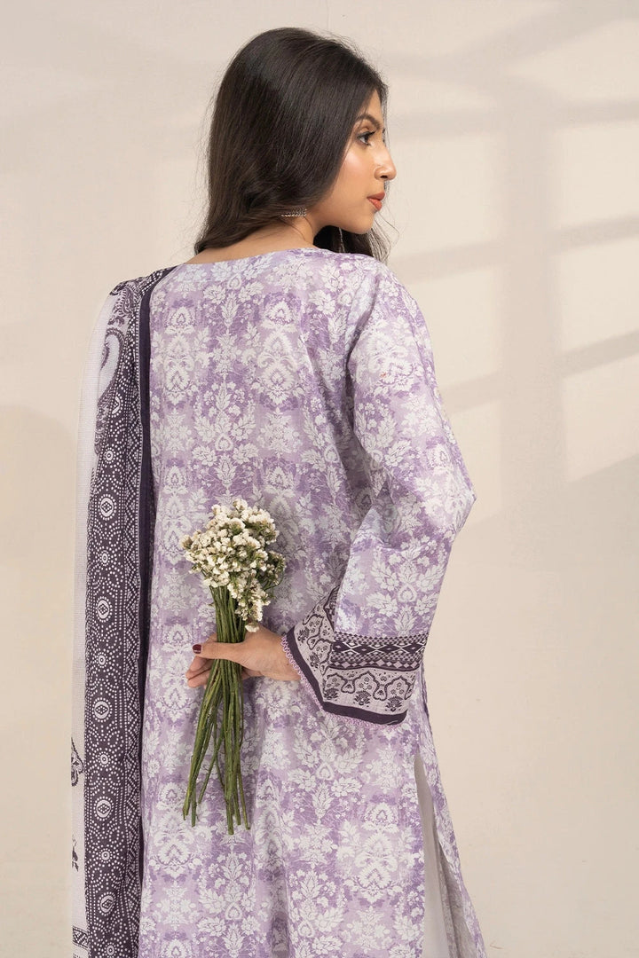 2PC Unstitched Printed Lawn Shirt and Dupatta KSD-3387 Printed KHAS STORES 