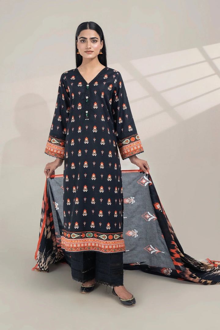 2PC Unstitched Printed Lawn Shirt and Dupatta KSD-3388 Printed KHAS STORES 