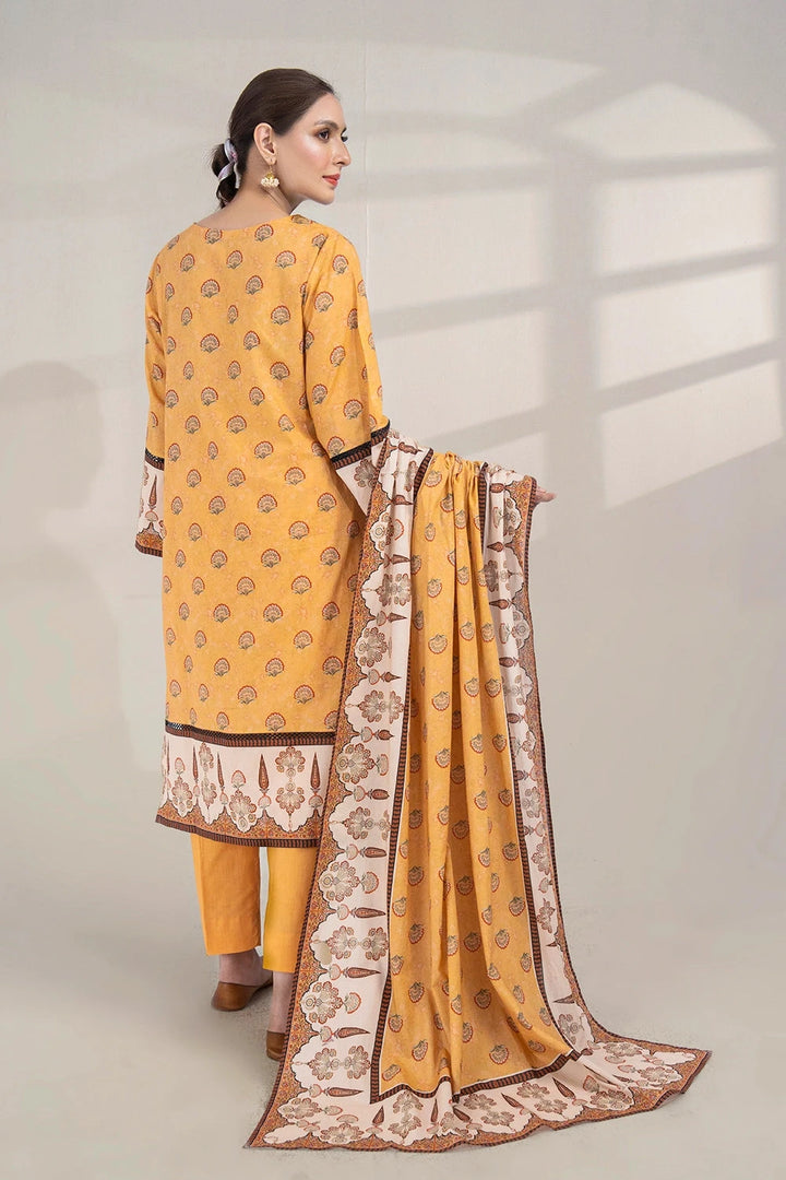 2PC Unstitched Printed Lawn Shirt and Dupatta KSD-3391 Printed KHAS STORES 