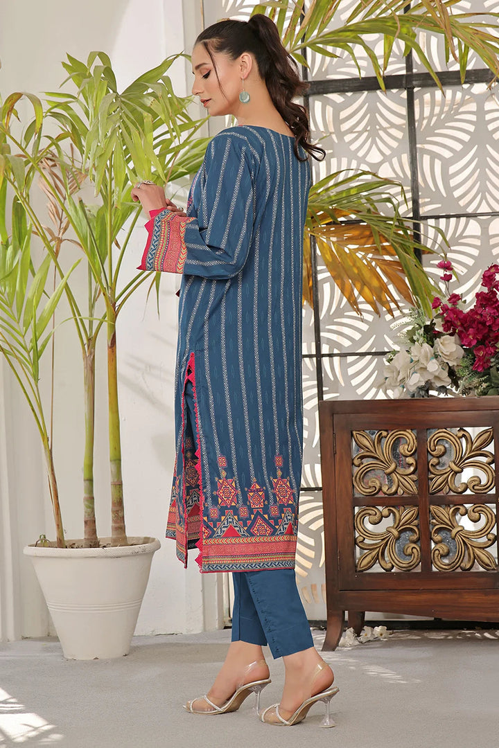 2PC Unstitched Printed Lawn Shirt and Trouser KST-2529 Printed KHAS STORES 