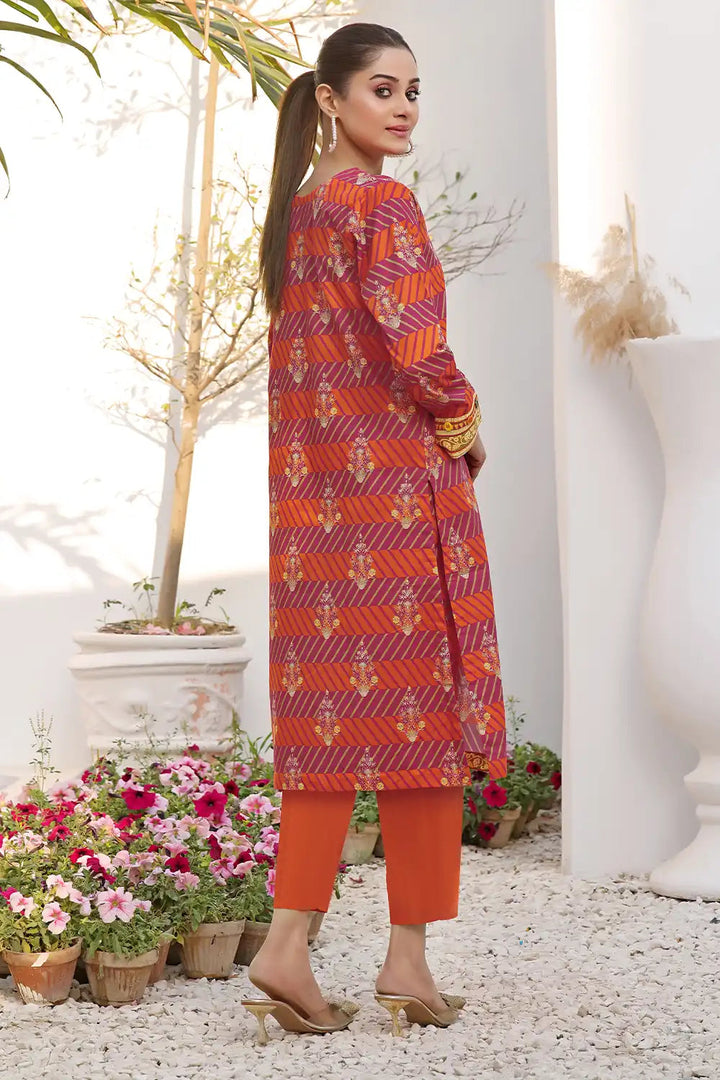 2PC Unstitched Printed Lawn Shirt and Trouser KST-2530 Printed KHAS STORES 