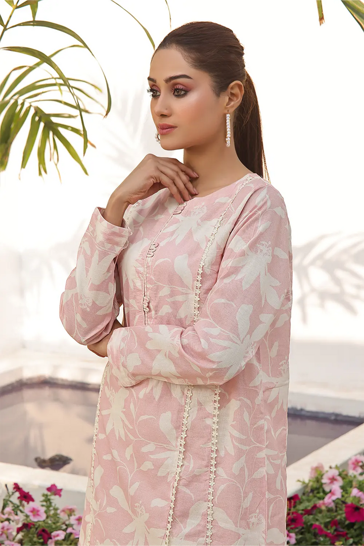 2PC Unstitched Printed Lawn Shirt and Trouser KST-2532 Printed KHAS STORES 