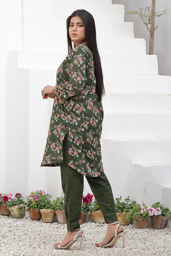 2PC Unstitched Printed Lawn Shirt and Trouser KST-2533 Printed KHAS STORES 