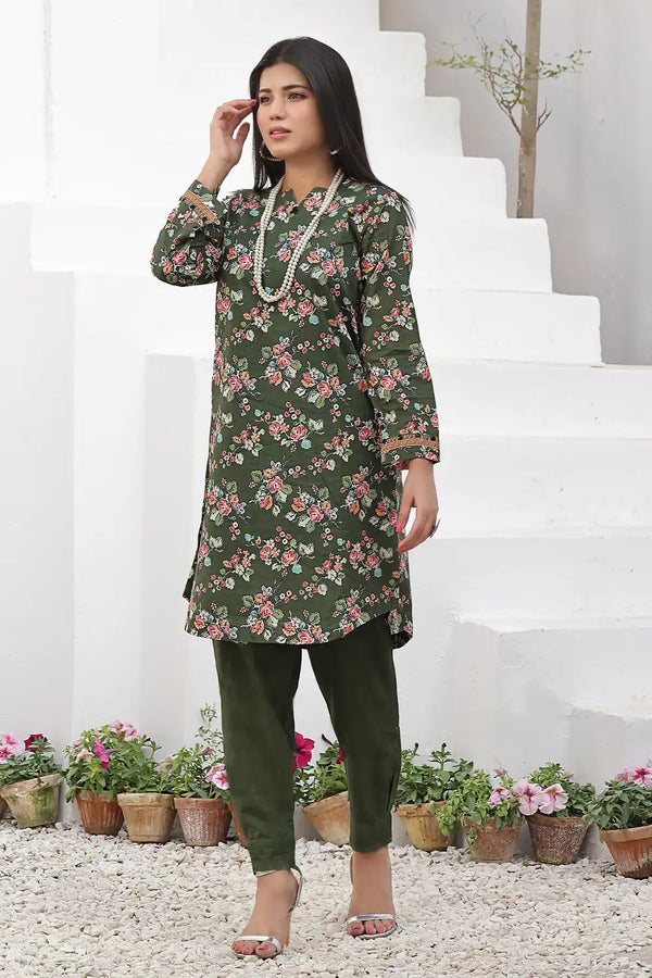2PC Unstitched Printed Lawn Shirt and Trouser KST-2533 Printed KHAS STORES 