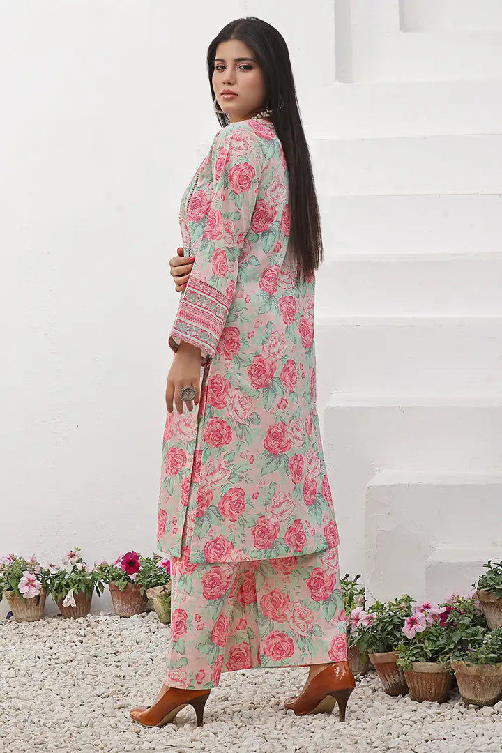 2PC Unstitched Printed Lawn Shirt and Trouser KST-2537 Printed KHAS STORES 