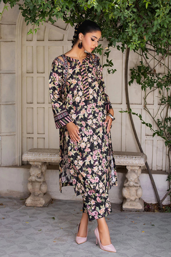 2PC Unstitched Printed Lawn Shirt and Trouser KST-2649 Printed KHAS STORES 
