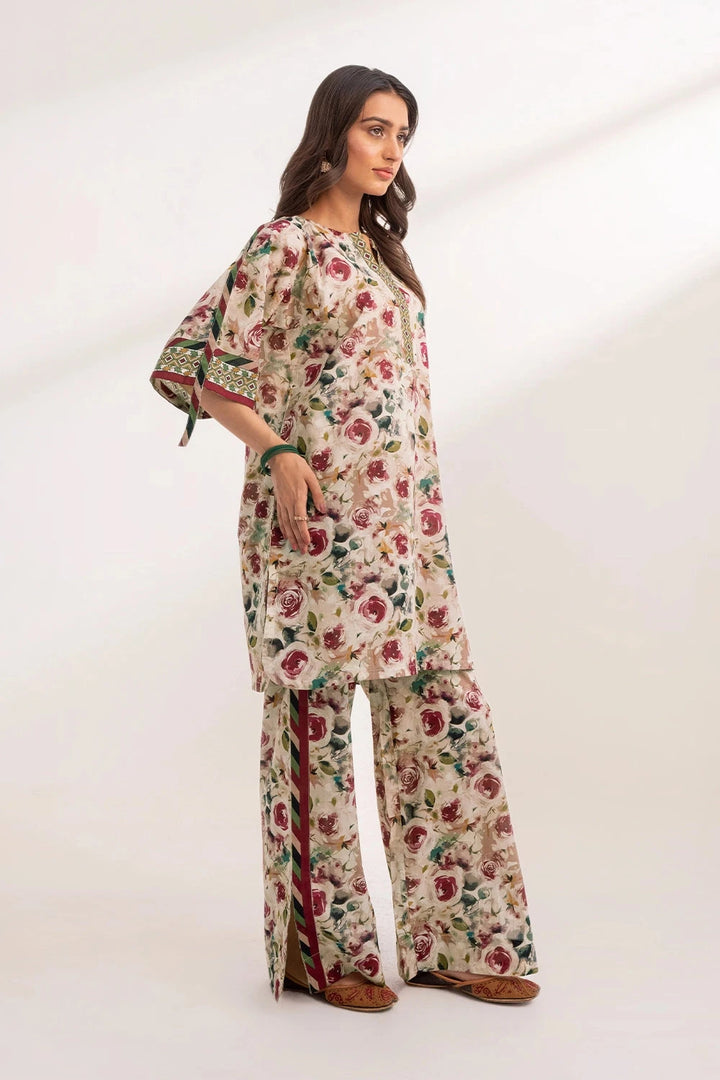 2PC Unstitched Printed Lawn Shirt and Trouser KST-3235 Printed KHAS STORES 