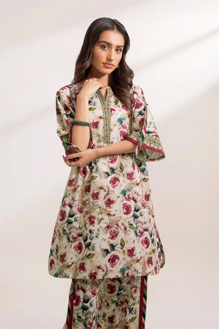 2PC Unstitched Printed Lawn Shirt and Trouser KST-3235 Printed KHAS STORES 
