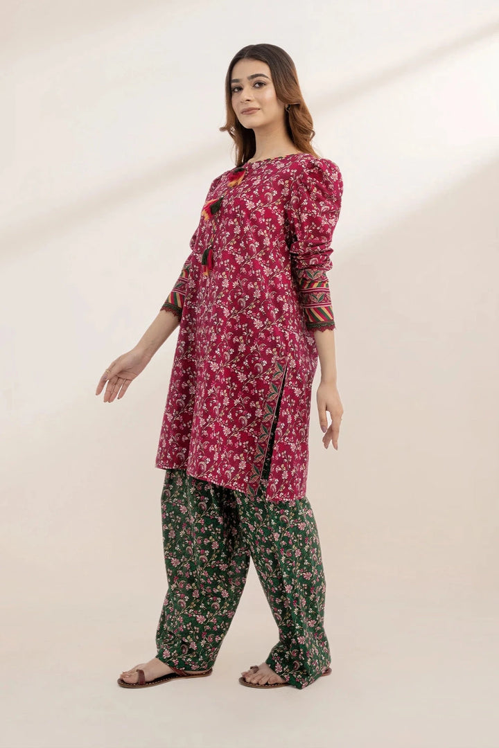 2PC Unstitched Printed Lawn Shirt and Trouser KST-3239 Printed KHAS STORES 