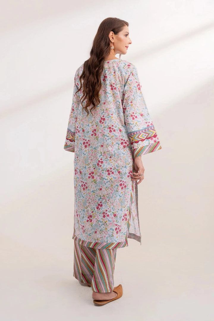 2PC Unstitched Printed Lawn Shirt and Trouser KST-3243 Printed KHAS STORES 
