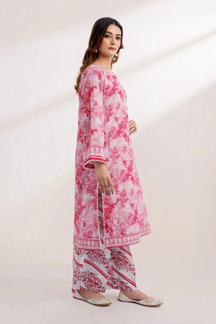 2PC Unstitched Printed Lawn Shirt and Trouser KST-3245 Printed KHAS STORES 