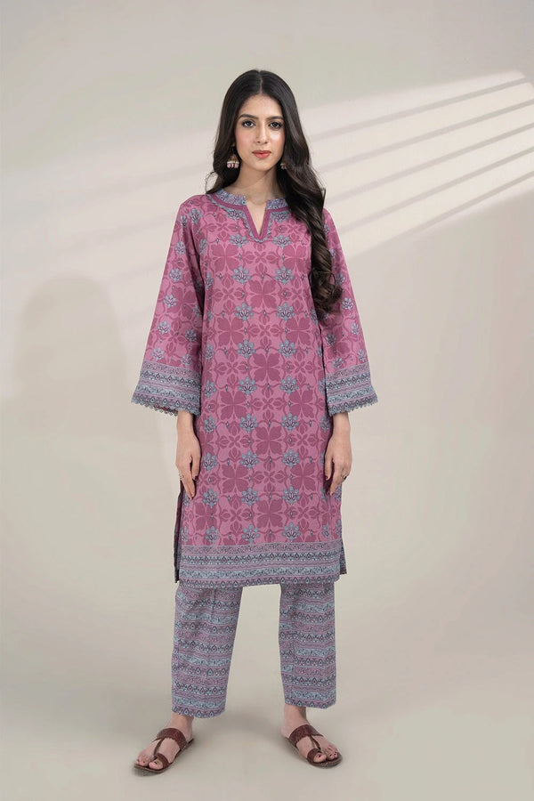 2PC Unstitched Printed Lawn Shirt and Trouser KST-3255 Printed KHAS STORES 