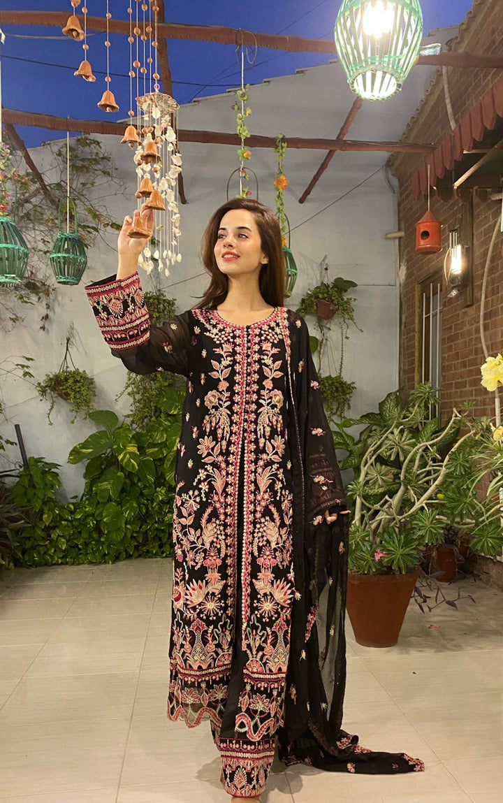 3 Pcs Unstitched EMB Chiffon Suit KNAC-1767 KHAS STORES 