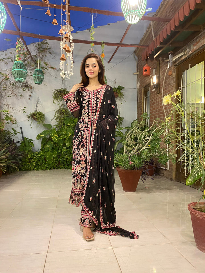 3 Pcs Unstitched EMB Chiffon Suit KNAC-1767 KHAS STORES 