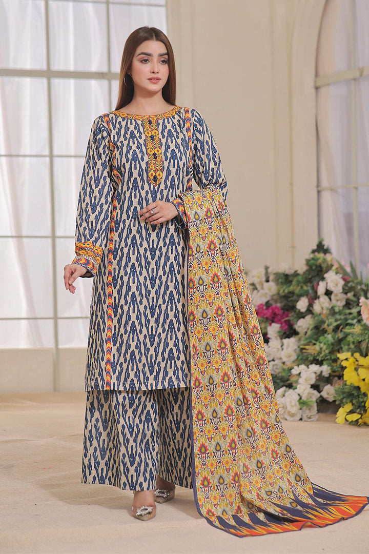 3 Pcs unstitched Khaddar Suit KKH-2353 KHAS STORES 