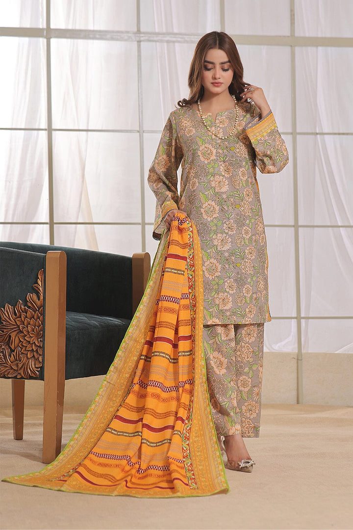 3 Pcs unstitched Khaddar Suit KKH-2354 KHAS STORES 