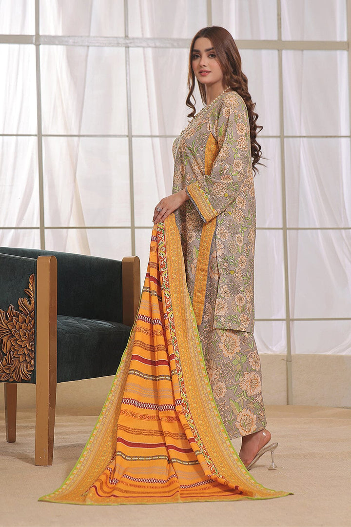 3 Pcs unstitched Khaddar Suit KKH-2354 KHAS STORES 