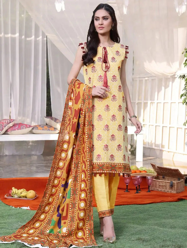 3 Piece Unstitched Khaddar Suit KKS-1540 Dresses KHAS STORES 