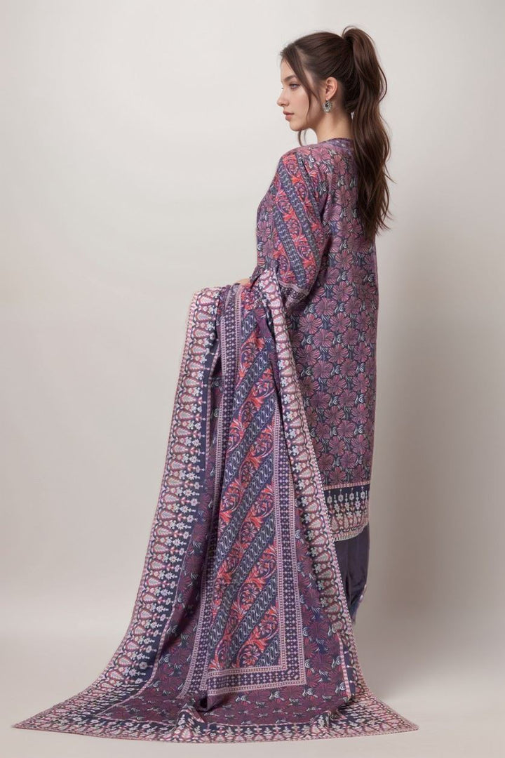 3PC Embroidered Unstitched Khaddar Suit KKHE-2950 Embroidered KHAS STORES 