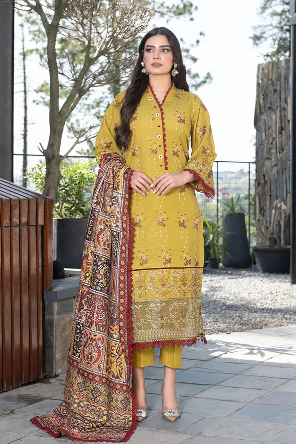 3PC Embroidered Unstitched Khaddar Suit KKHE-3603 Embroidered KHAS STORES 
