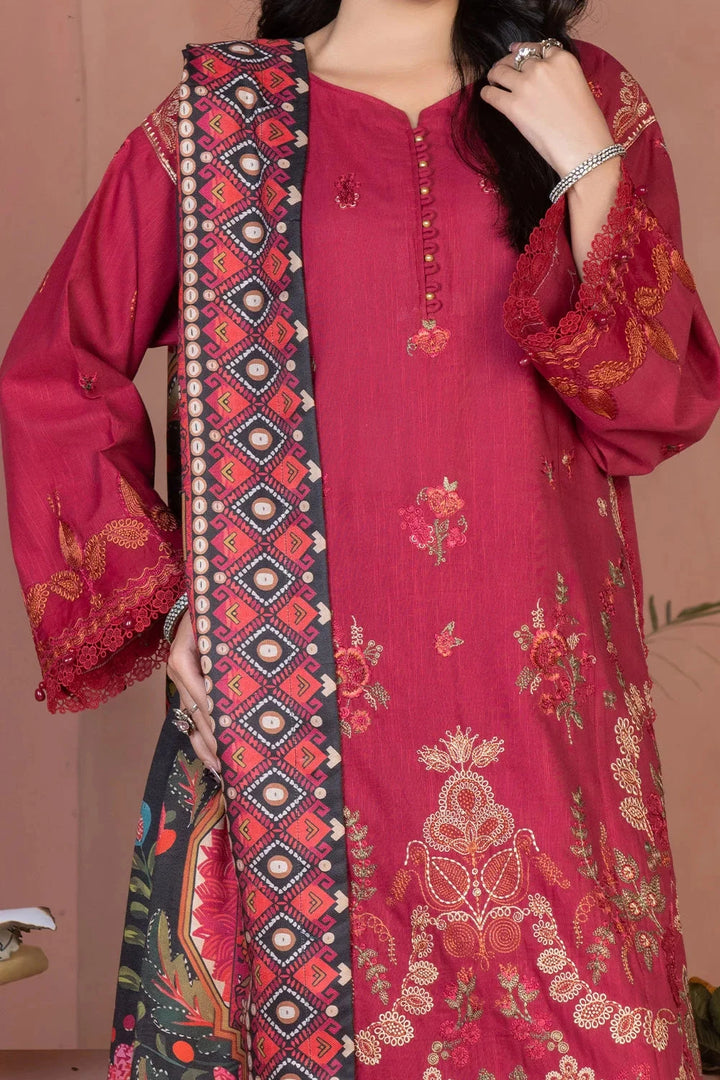 3PC Embroidered Unstitched Khaddar Suit KKHE-3634 Embroidered KHAS STORES 