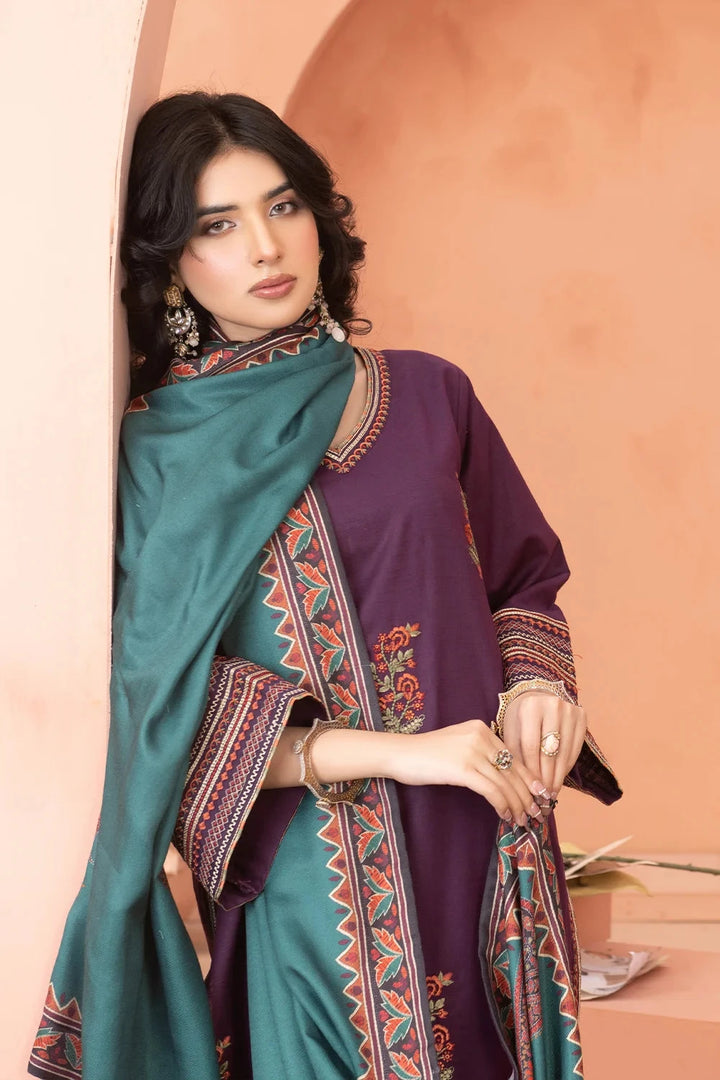 3PC Embroidered Unstitched Khaddar Suit KKHE-3661 Embroidered KHAS STORES 