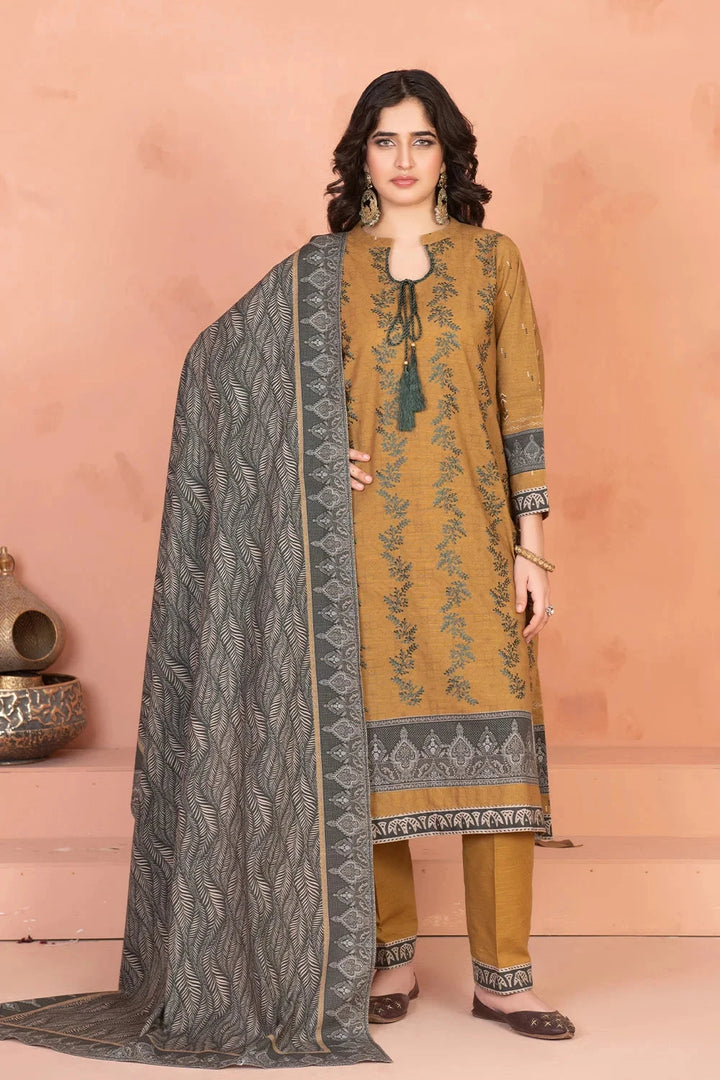 3PC Embroidered Unstitched Khaddar Suit KKHE-3678 Embroidered KHAS STORES 