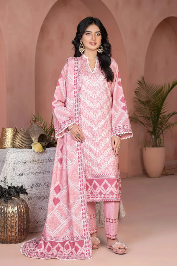 3PC Embroidered Unstitched Khaddar Suit KKHE-3680 Embroidered KHAS STORES 