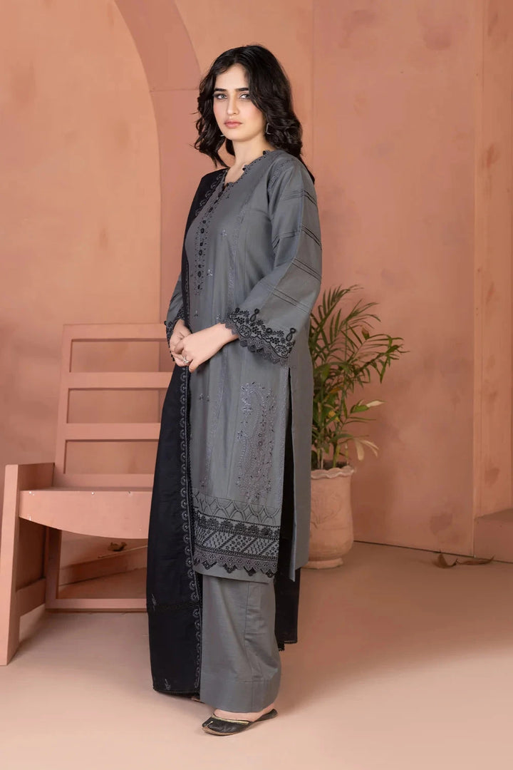 3PC Embroidered Unstitched Khaddar Suit KKHE-3694 Embroidered KHAS STORES 