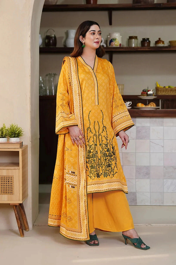 3PC Embroidered Unstitched Kotail Linen Suit KKTE-3652 Embroidered KHAS STORES 
