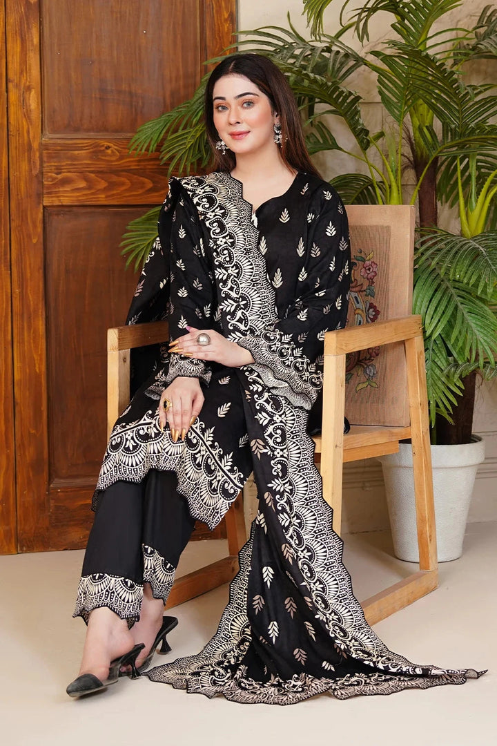 3PC Embroidered Unstitched Kotail Linen Suit KKTE-3653 Embroidered KHAS STORES 