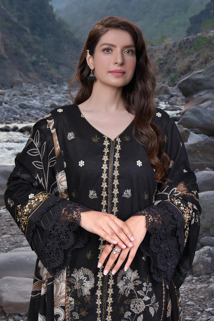 3PC Embroidered Unstitched Lawn Suit KCE-3166 Embroidered KHAS STORES 