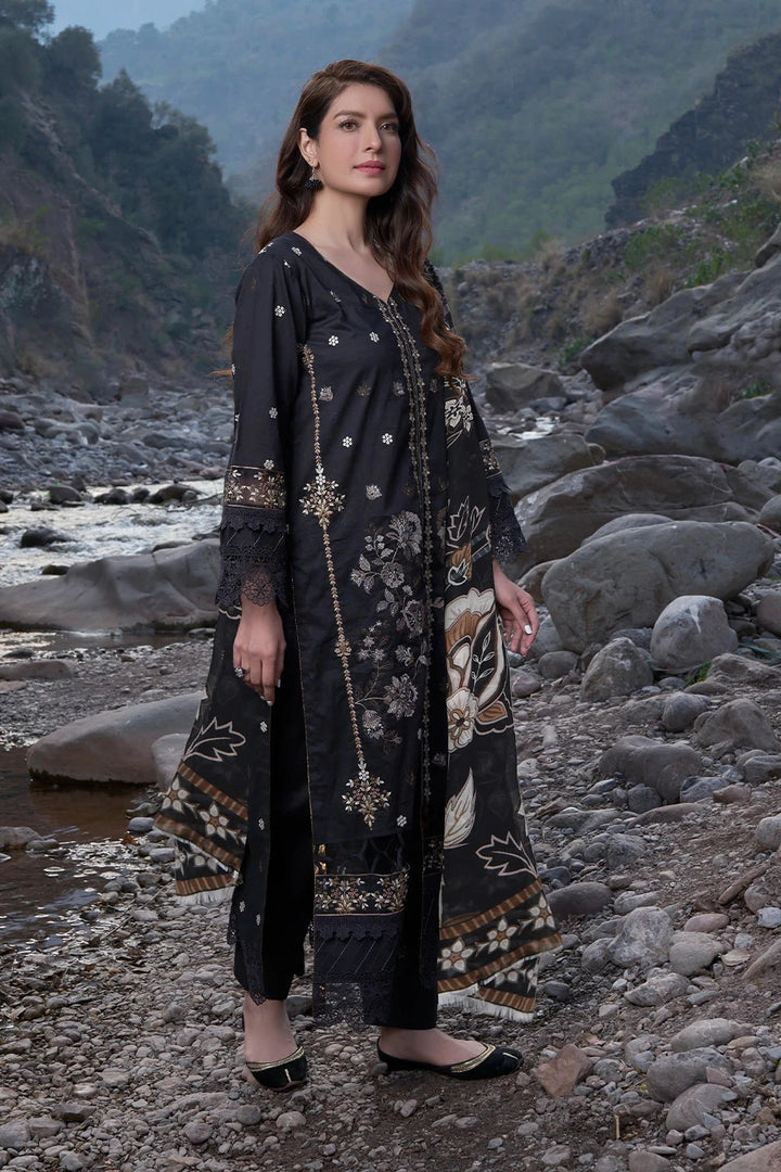 3PC Embroidered Unstitched Lawn Suit KCE-3166 Embroidered KHAS STORES 