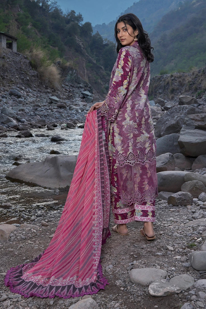 3PC Embroidered Unstitched Lawn Suit KCE-3221 Embroidered KHAS STORES 