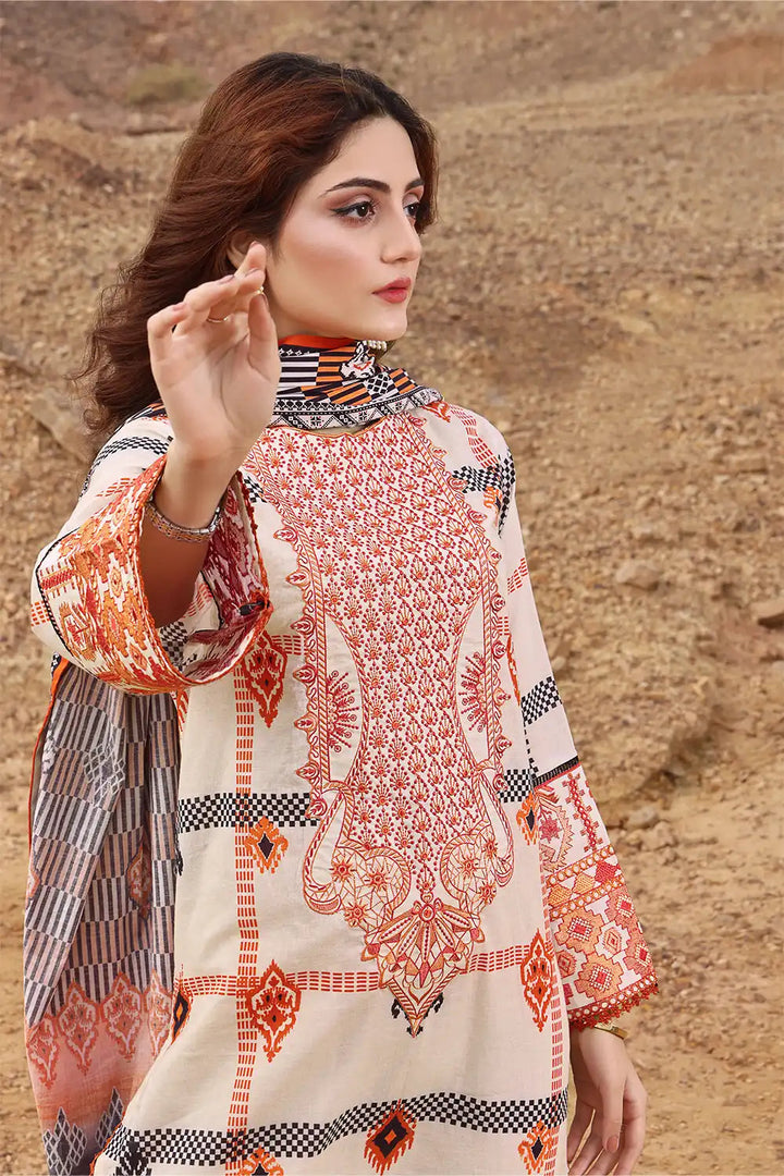 3PC Embroidered Unstitched Lawn Suit KL-2429 Embroidered KHAS STORES 