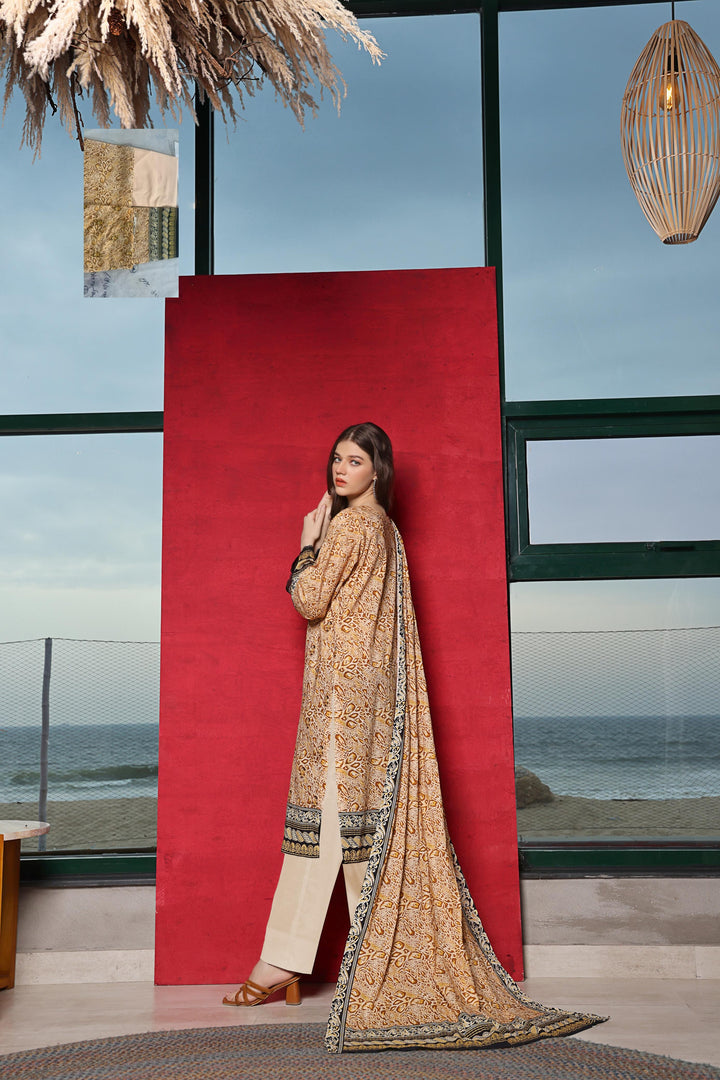 3PC Embroidered Unstitched Lawn Suit KL-2562 Embroidered KHAS STORES 