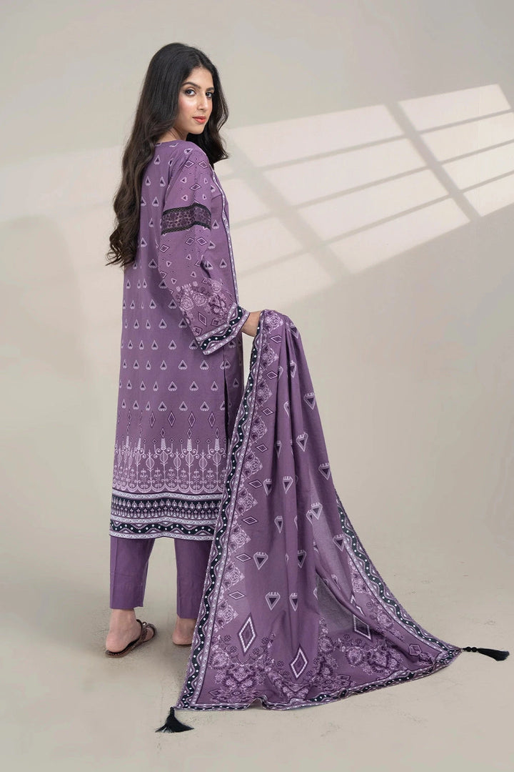 3PC Embroidered Unstitched Lawn Suit KL-3310 Embroidered KHAS STORES 