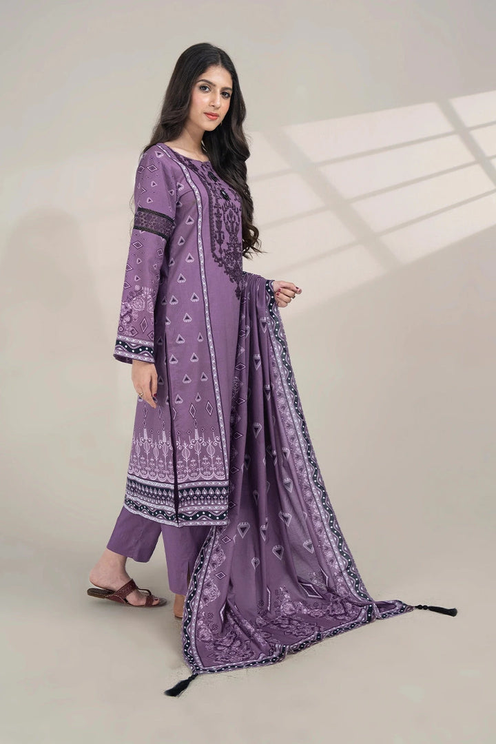 3PC Embroidered Unstitched Lawn Suit KL-3310 Embroidered KHAS STORES 