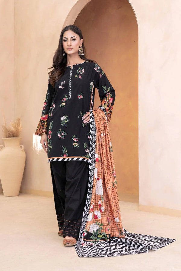 3PC Embroidered Unstitched Lawn Suit KL-3337 Embroidered KHAS STORES 
