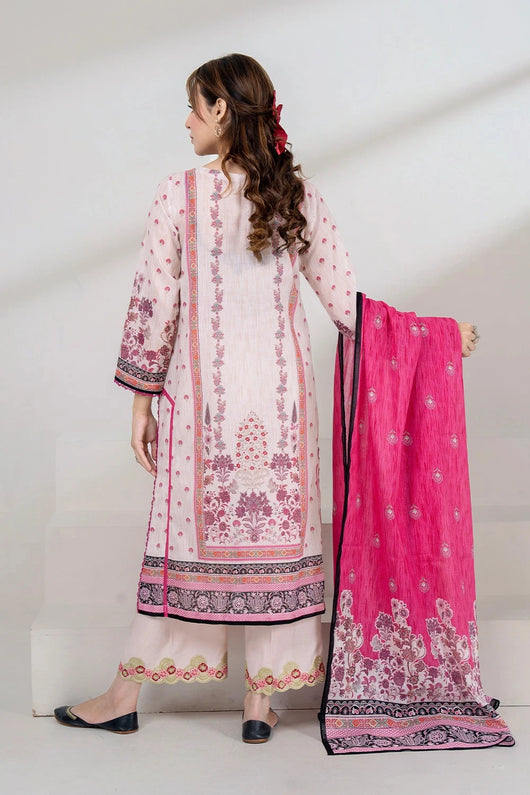 3PC Embroidered Unstitched Lawn Suit KL-3424 Embroidered KHAS STORES 