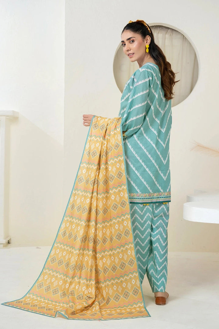 3PC Embroidered Unstitched Lawn Suit KL-3425 Embroidered KHAS STORES 