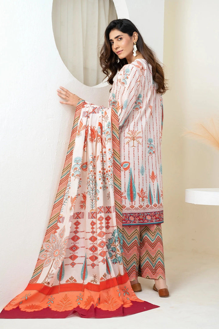 3PC Embroidered Unstitched Lawn Suit KL-3426 Embroidered KHAS STORES 