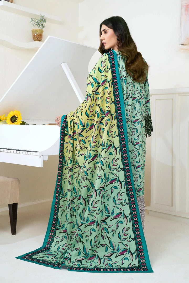 3PC Embroidered Unstitched Lawn Suit KL-3433 Embroidered KHAS STORES 