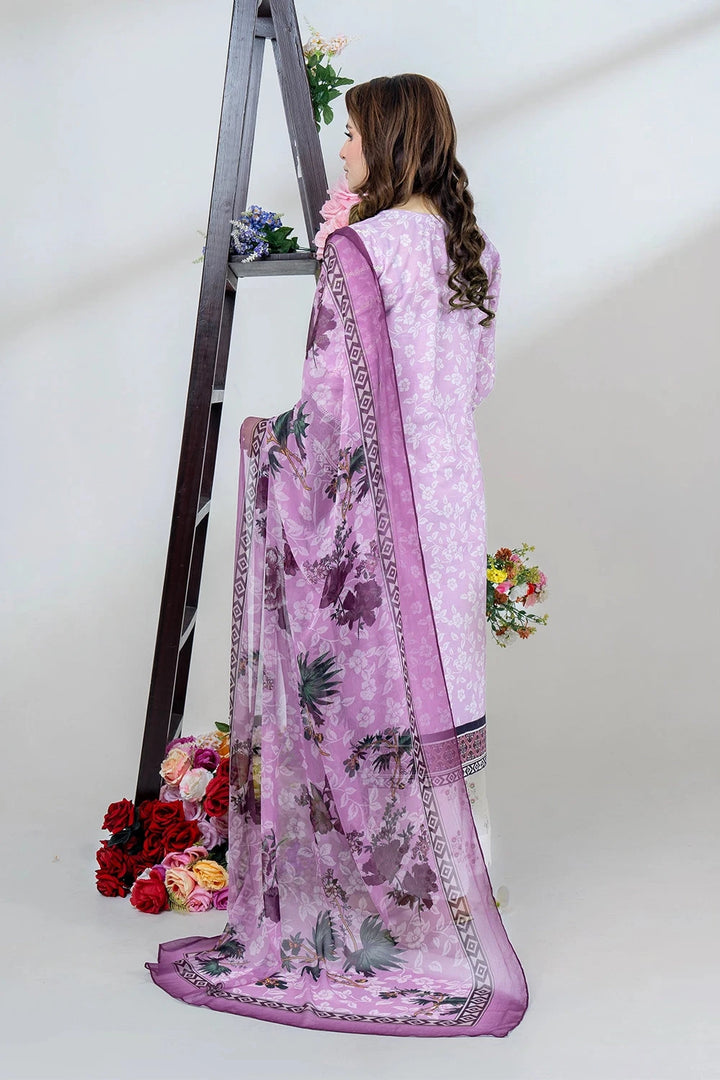 3PC Embroidered Unstitched Lawn Suit KSC-3435 Embroidered KHAS STORES 